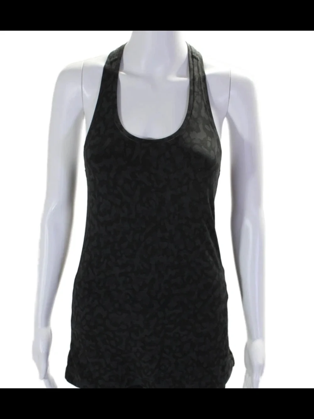 lululemon athletica Black Camo Cool Racerback Tank SZ 8 - Picture 1 of 4
